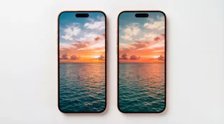 iPhone screens being compared on a clean repair workbench